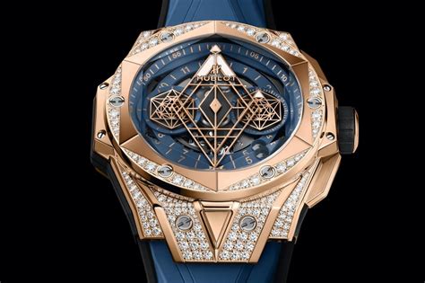 hublot sang bleu king gold replica|hublot king blue.